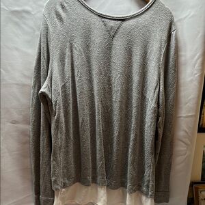 Robert Louis Gray Top with White Accent